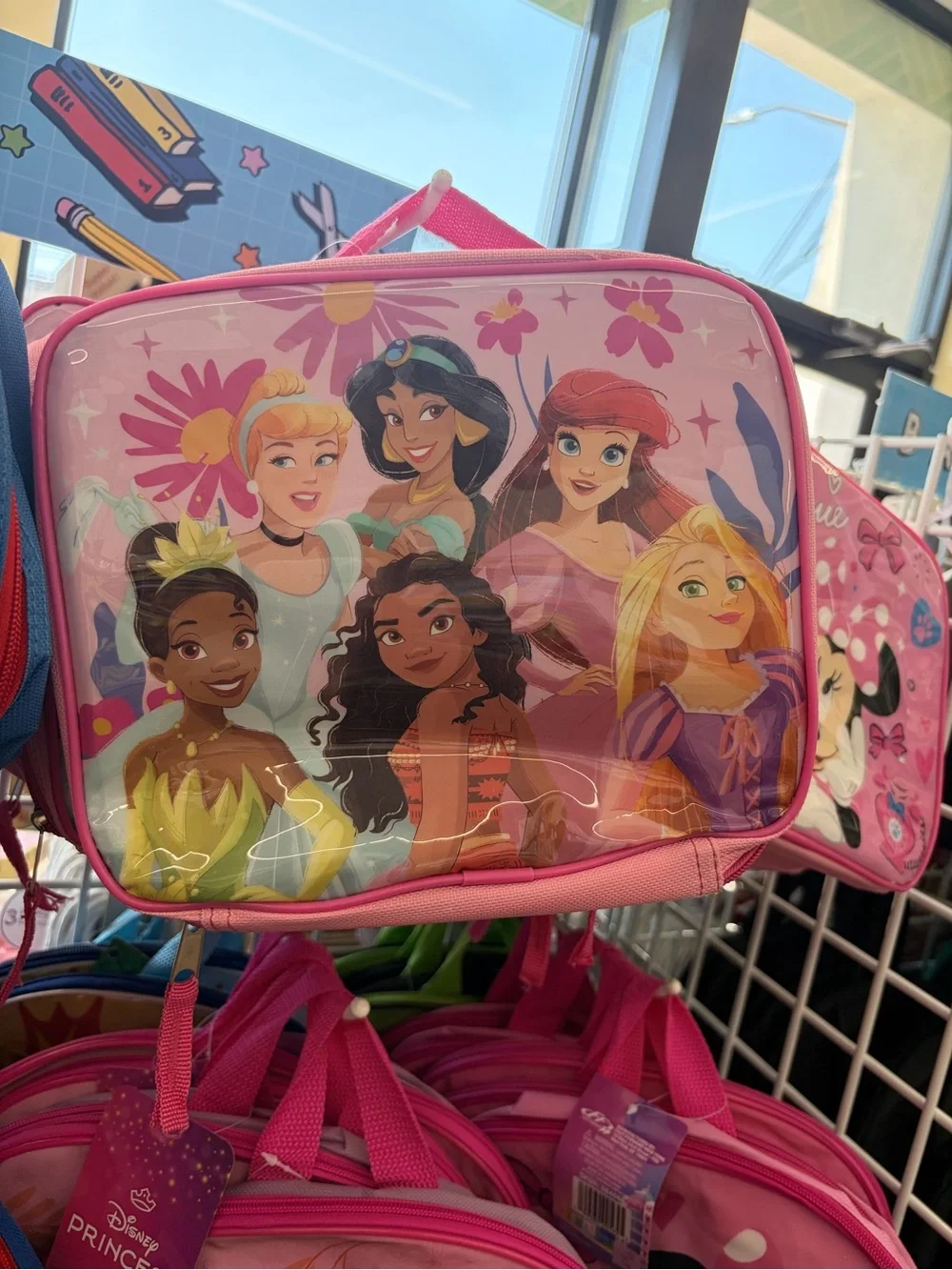 Disney Pink Kids Backpack Featuring Ariel & Minnie